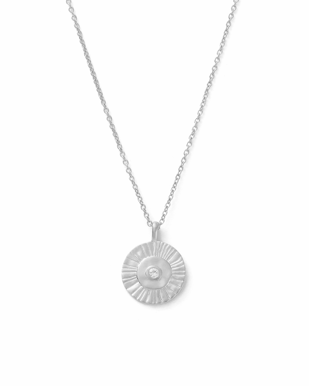 Afterglow Coin Necklace- Silver Jewellery