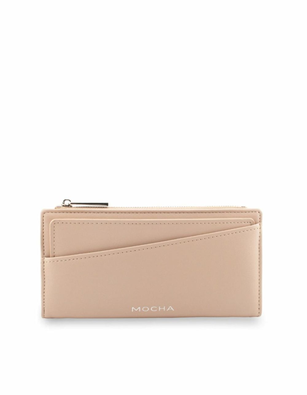 Amy Asymmetrical Long Wallet- Nude Bags