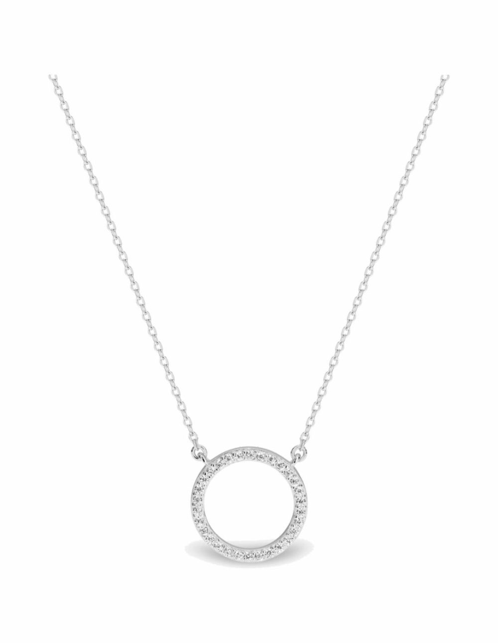 Ara Rhodium Pendant W/ Cz – Silver Jewellery