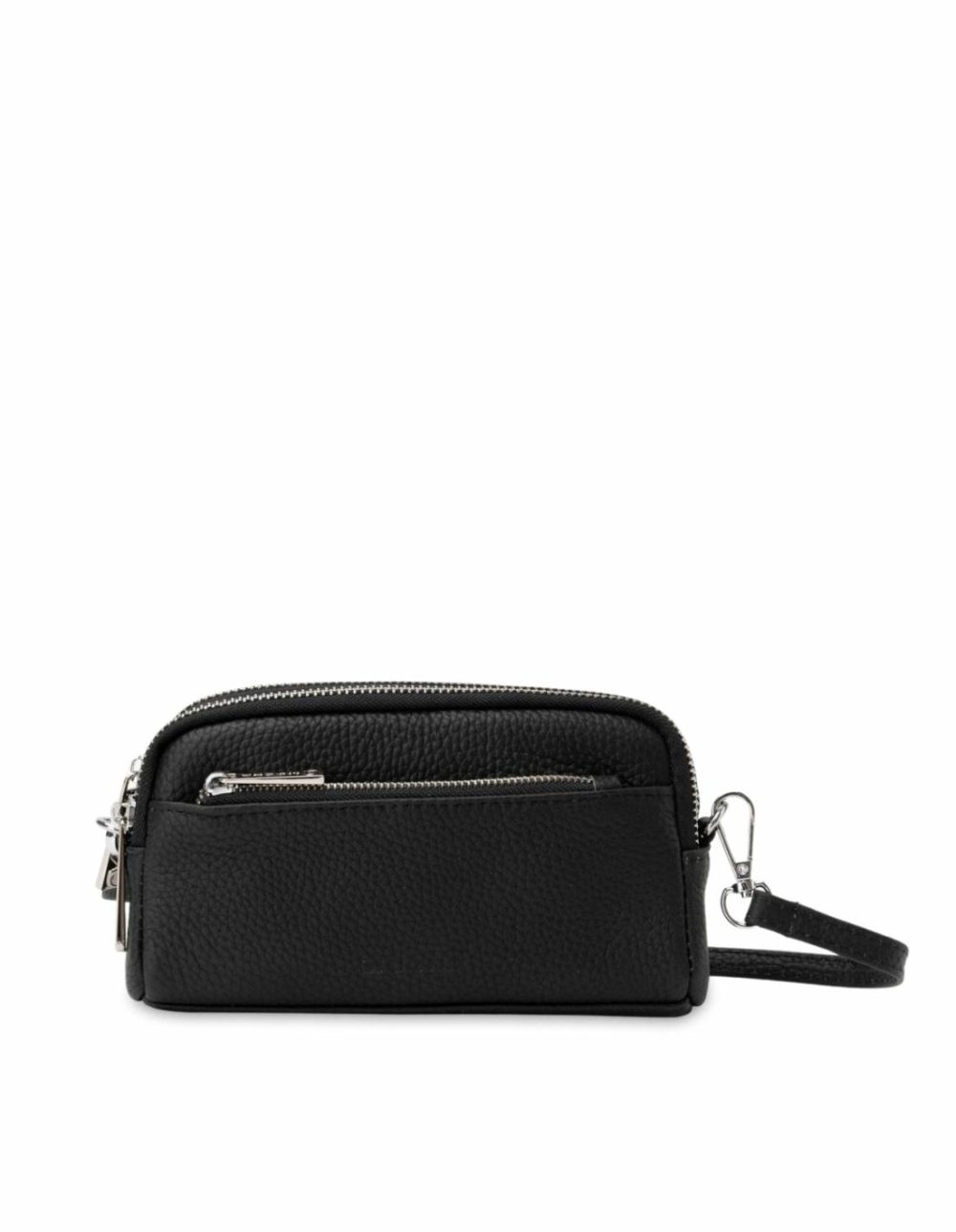 Aubrey Leather Clutch- Black Bags