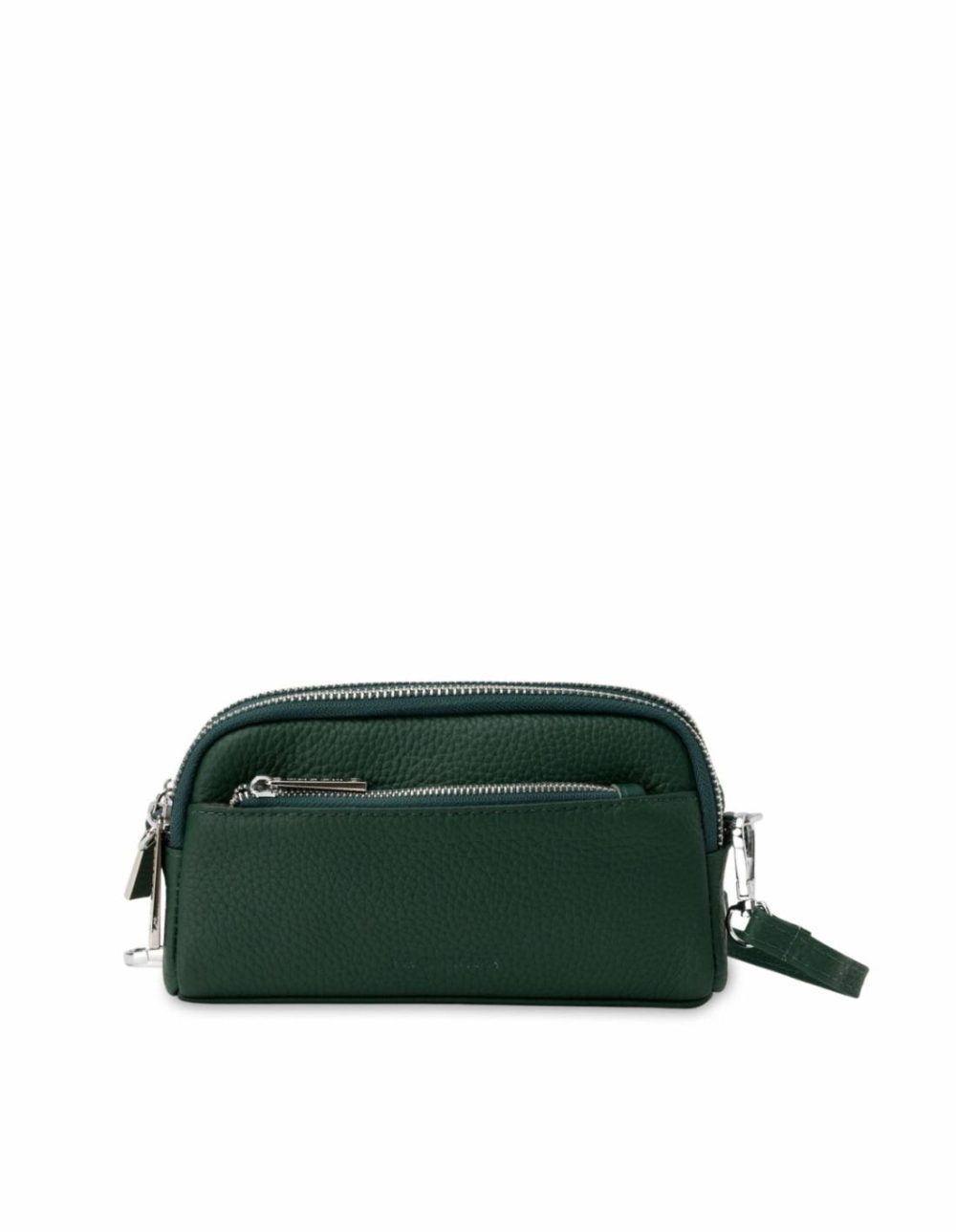 Aubrey Leather Clutch- Emerald Bags