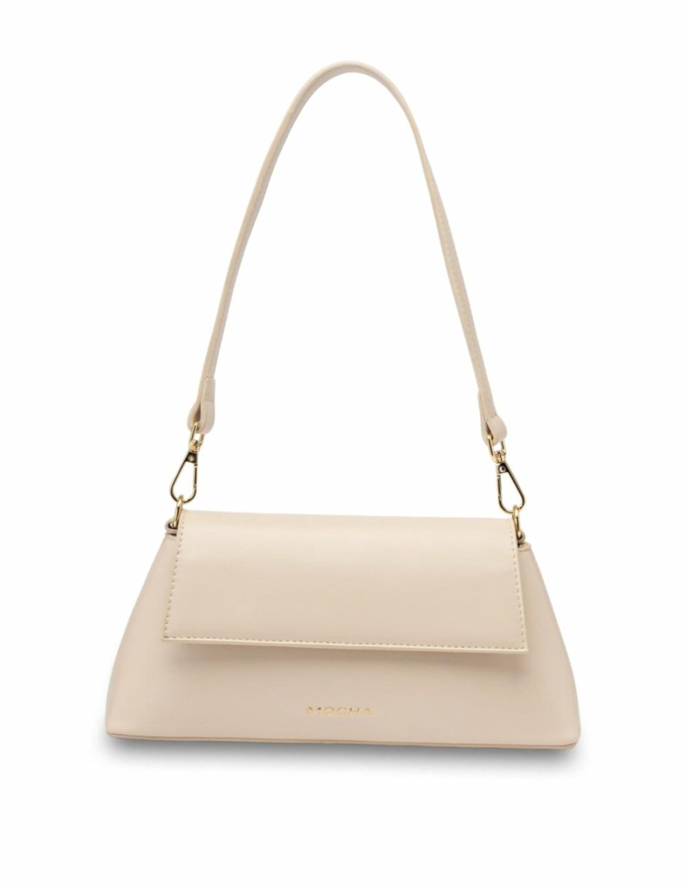 Ava Baguette Crossbody Bag- Beige Bags