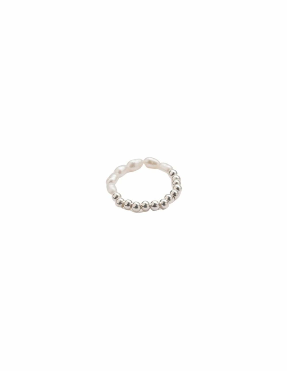 Bambi Ball Ring W/ Rice Pearl Ss Jewellery