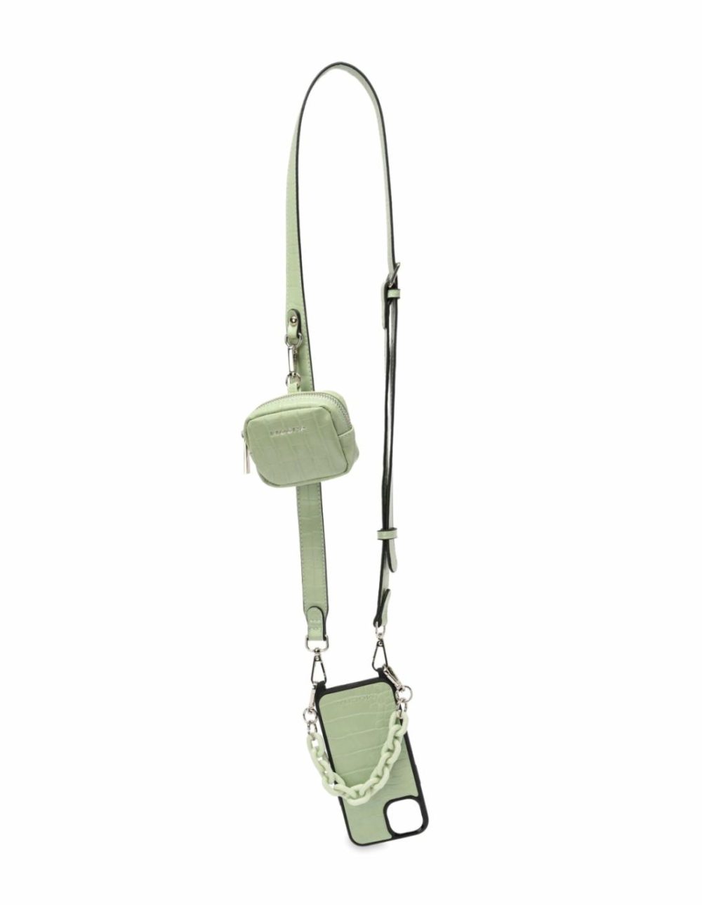 Calissa Croco Lanyard Phone Case Iphone 13 – Green Accessories