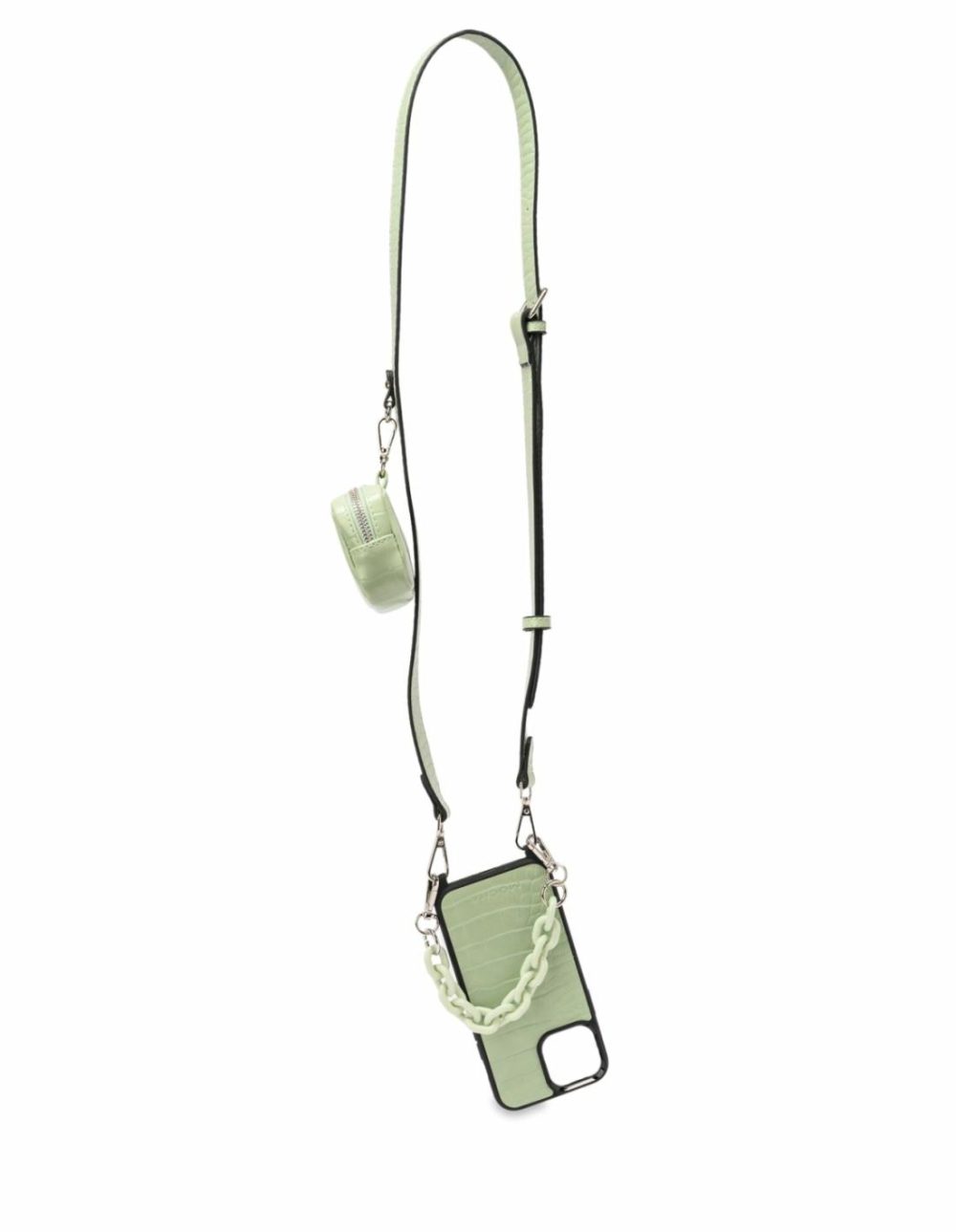 Calissa Croco Lanyard Phone Case Iphone 13 Pro Max- Green Accessories