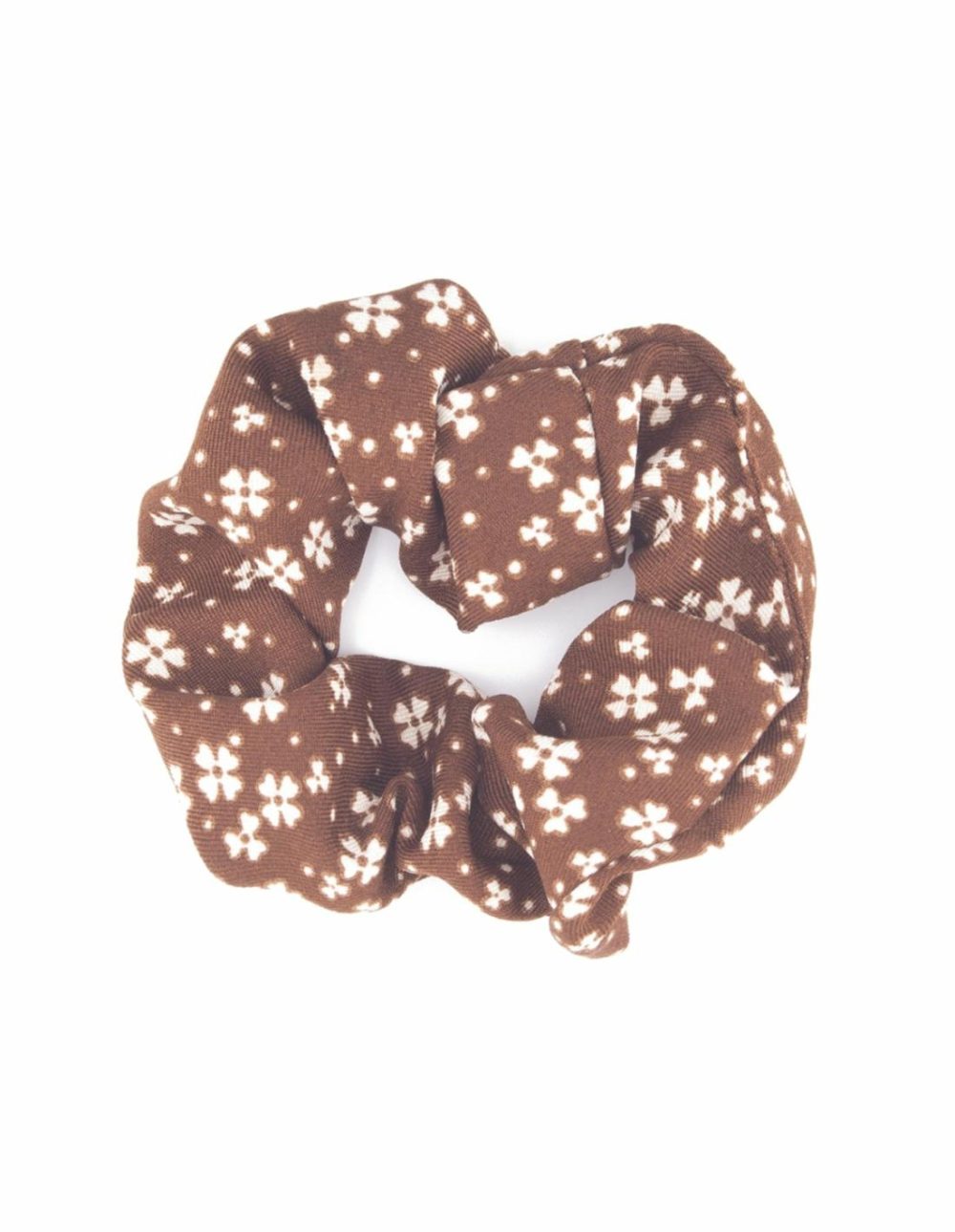 Crepe Floral Scrunchie- Choc Ditsy Accessories