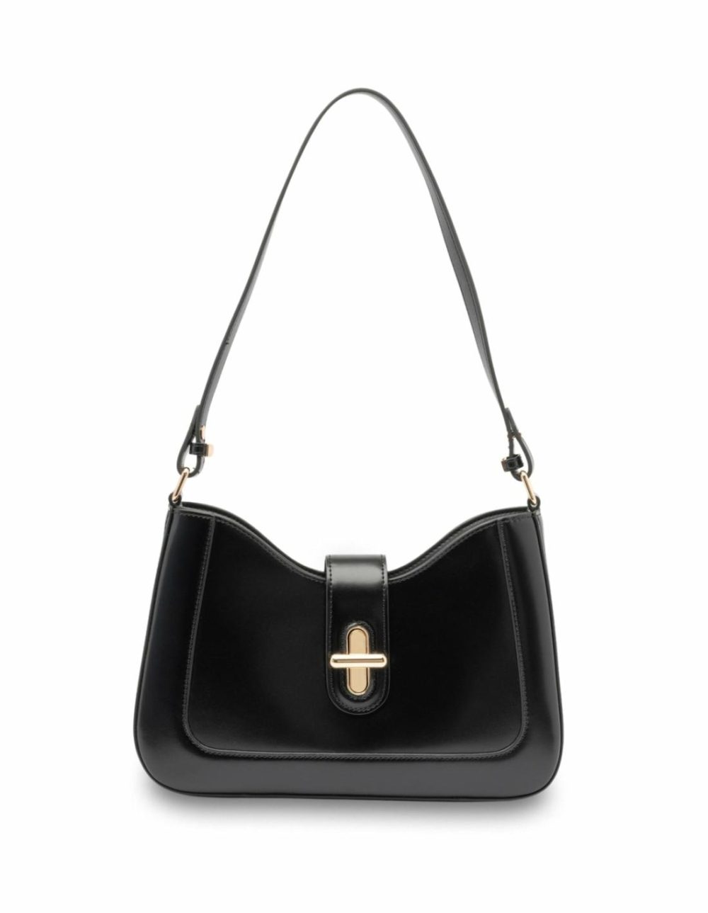 Danika Leather Crossbody Bag- Black Bags