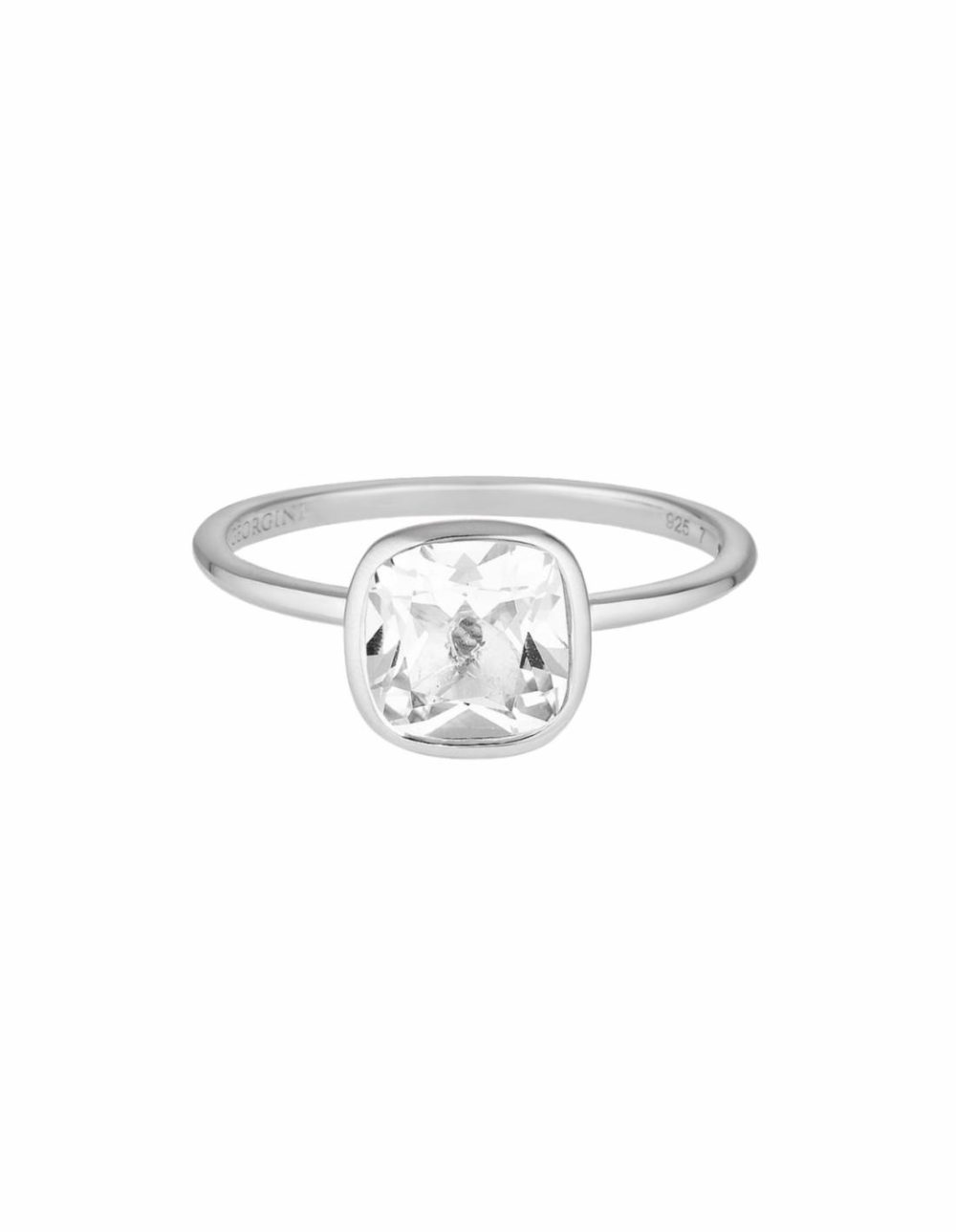 Doros Ring W/ White Topaz – Silver Jewellery