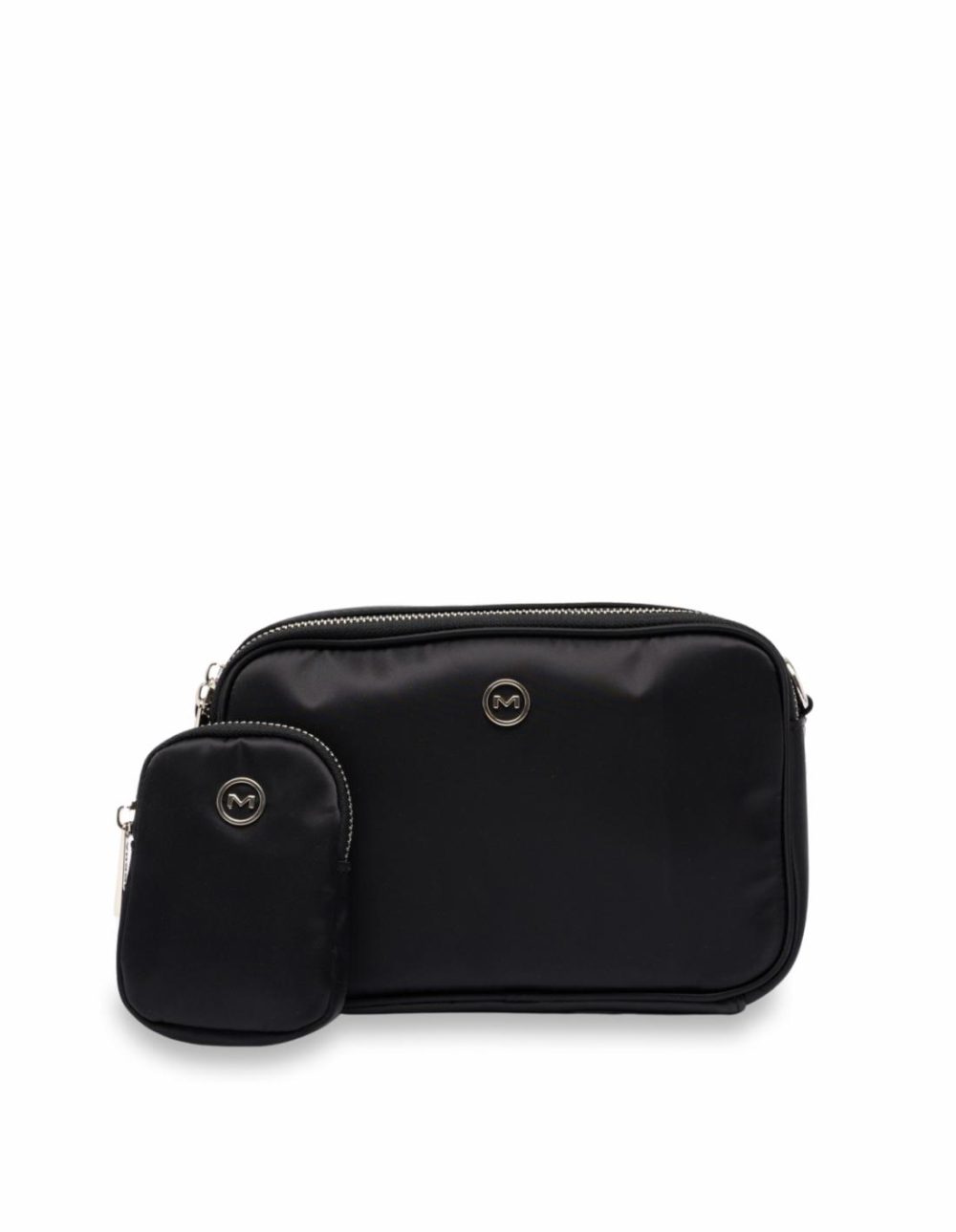 Ebby Double Zip Crossbody Bag – Black Bags