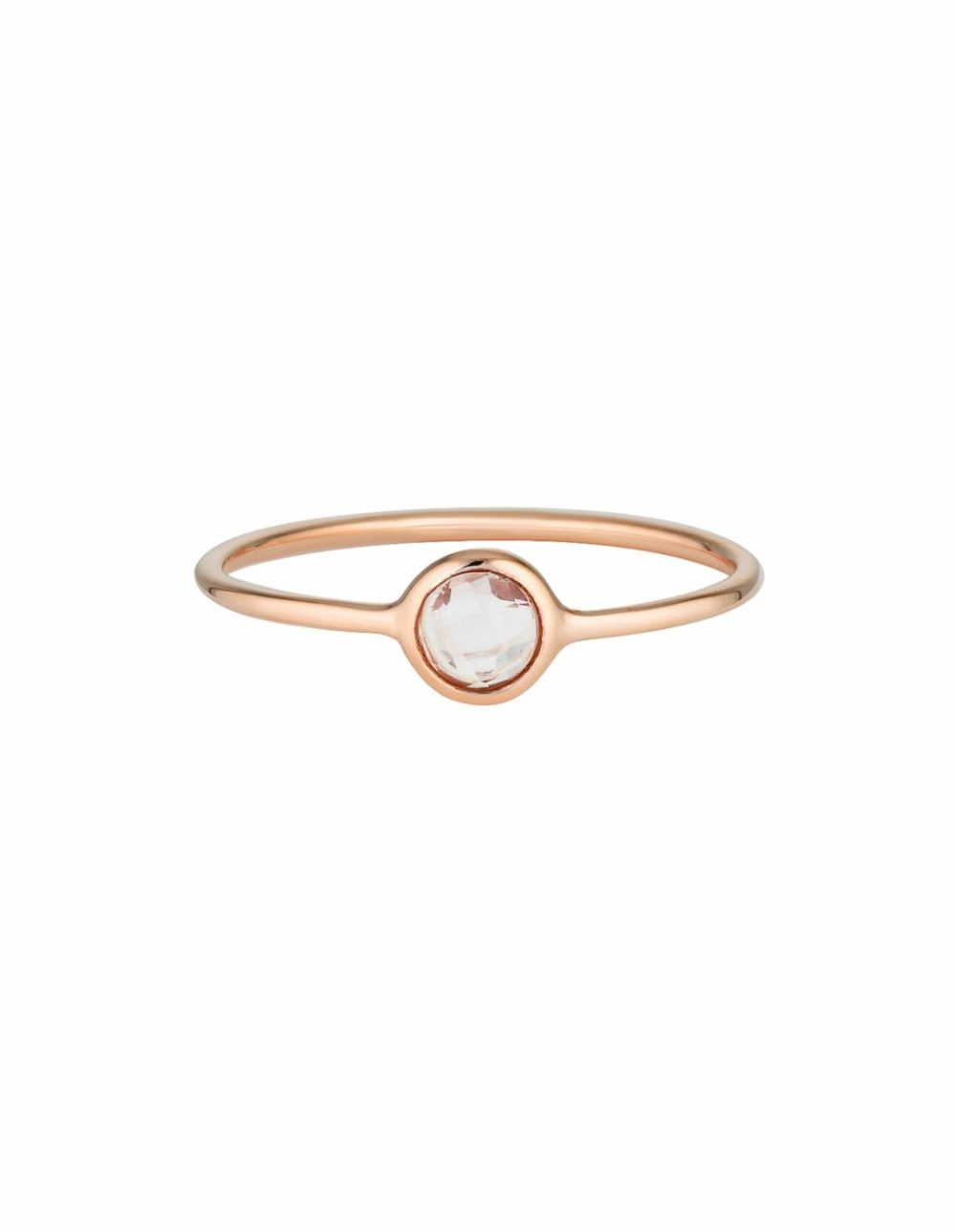 Eos Ring W/ White Topaz – Rose Gold Jewellery