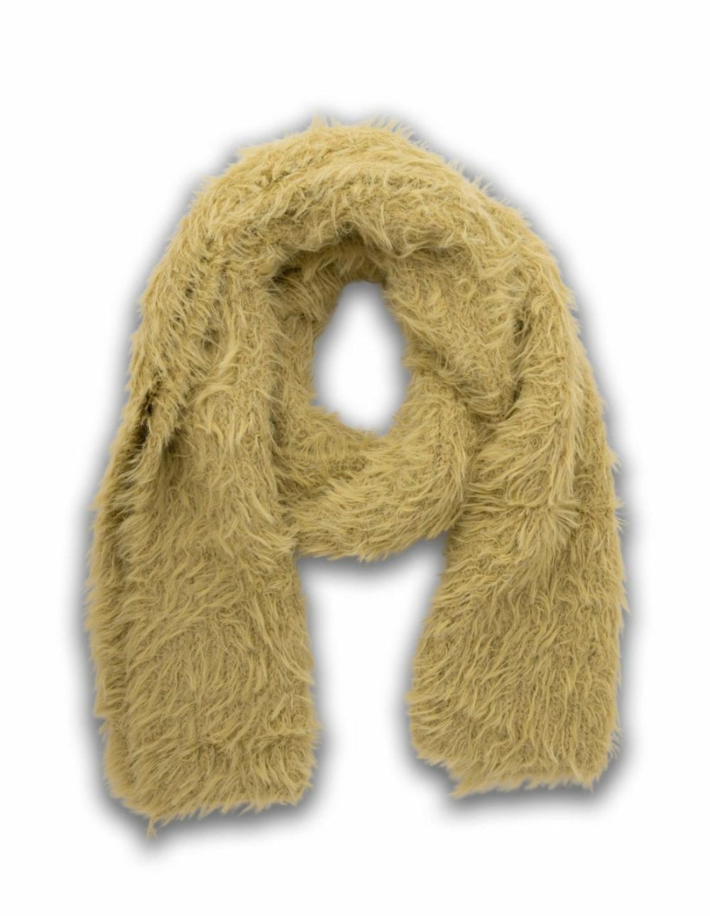 Fluffy Plain Scarf- Pistachio Accessories