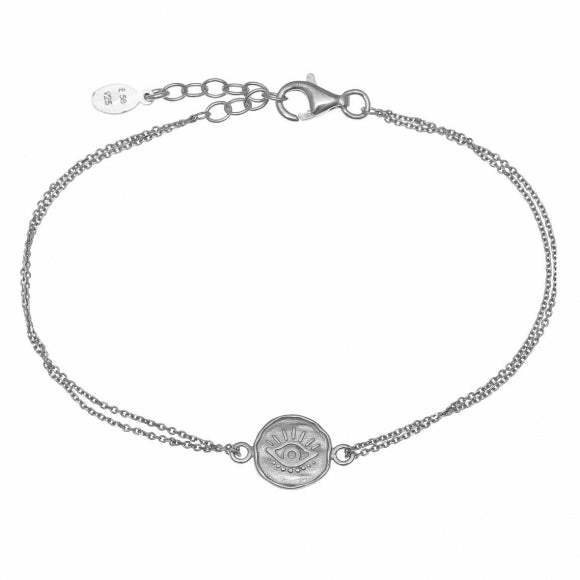 Funky Metal/ Symbolic Eye Bracelet – Silver Bracelets