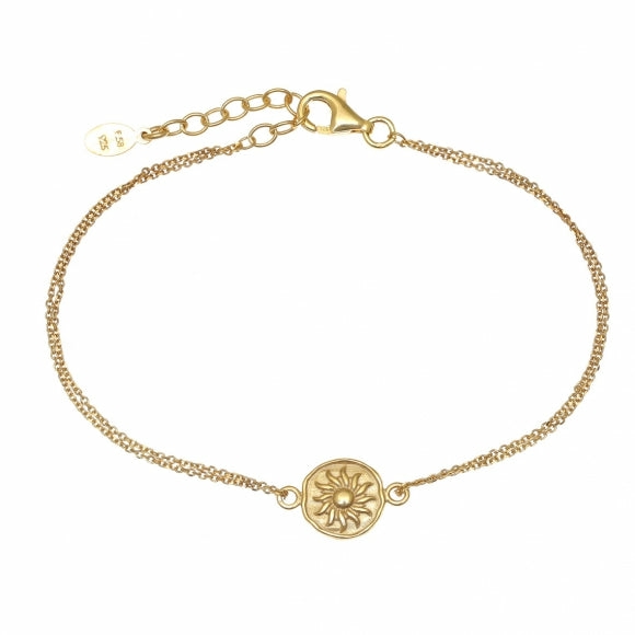 Funky Metal/ Symbolic Sun Bracelet – Gold Bracelets