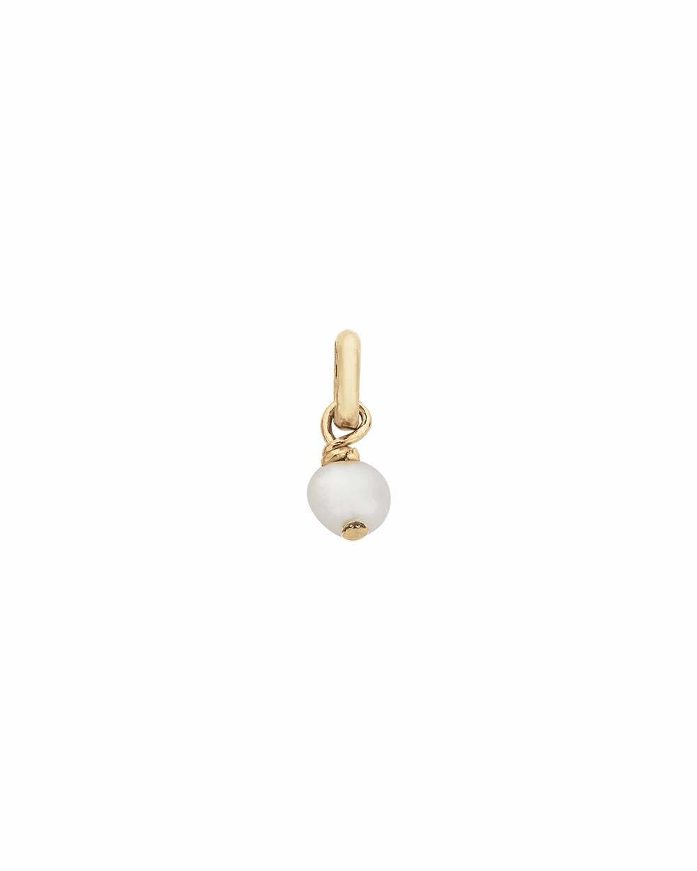 Genuine Pearl Cream Charm- Gold Charms