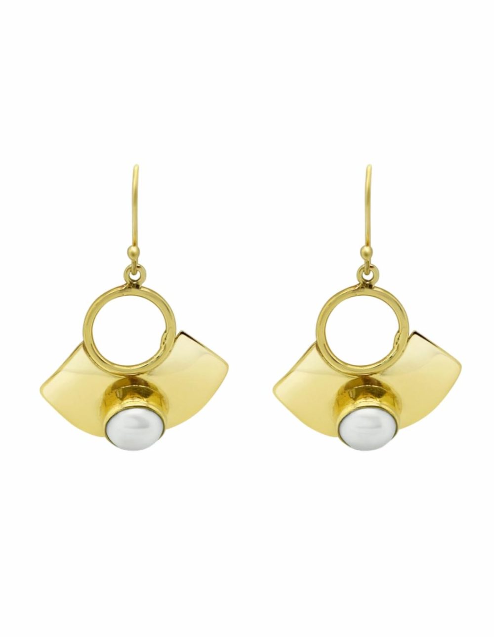 Golden Pearl Drop Earrings – Gold Earrings