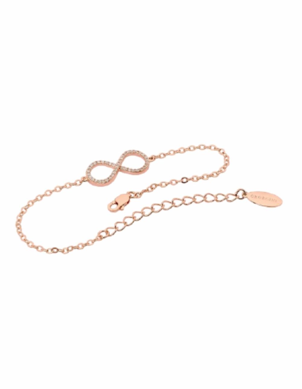 Infinite Bracelet W/ Cz – Rose Gold Bracelets