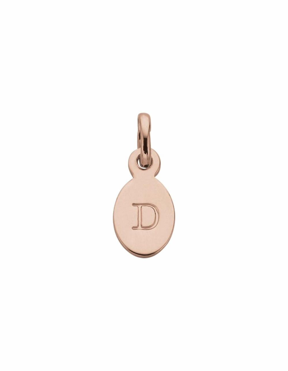 Initial Charm W/ 18K Rose Gold Vermeil – D Charms