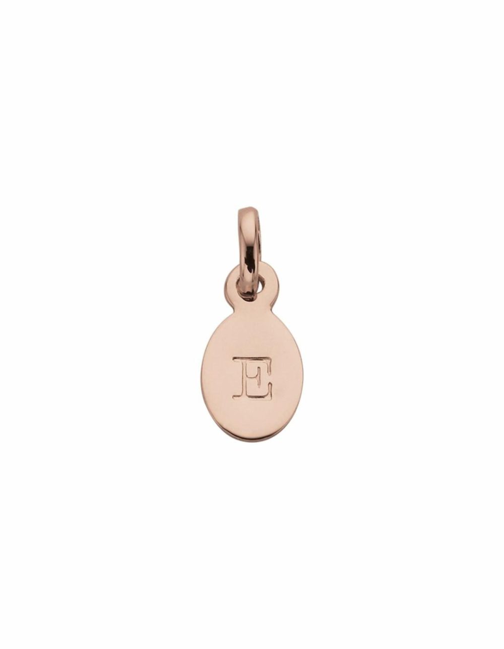 Initial Charm W/ 18K Rose Gold Vermeil – E Charms