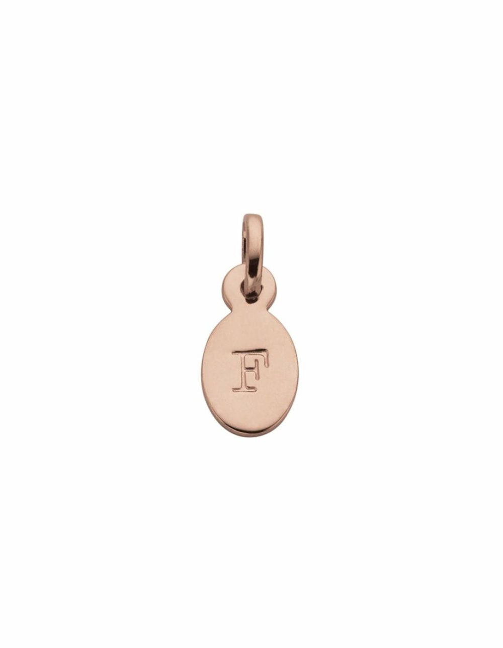 Initial Charm W/ 18K Rose Gold Vermeil – F Charms