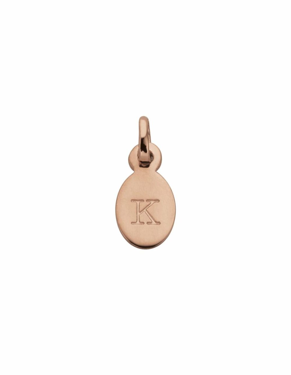 Initial Charm W/ 18K Rose Gold Vermeil – K Charms