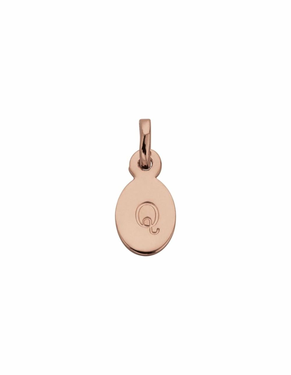 Initial Charm W/ 18K Rose Gold Vermeil – Q Charms