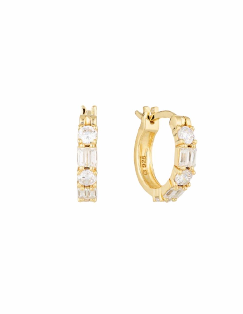 Irina Small Hoop Earrings W/ Cz – Gold Earrings