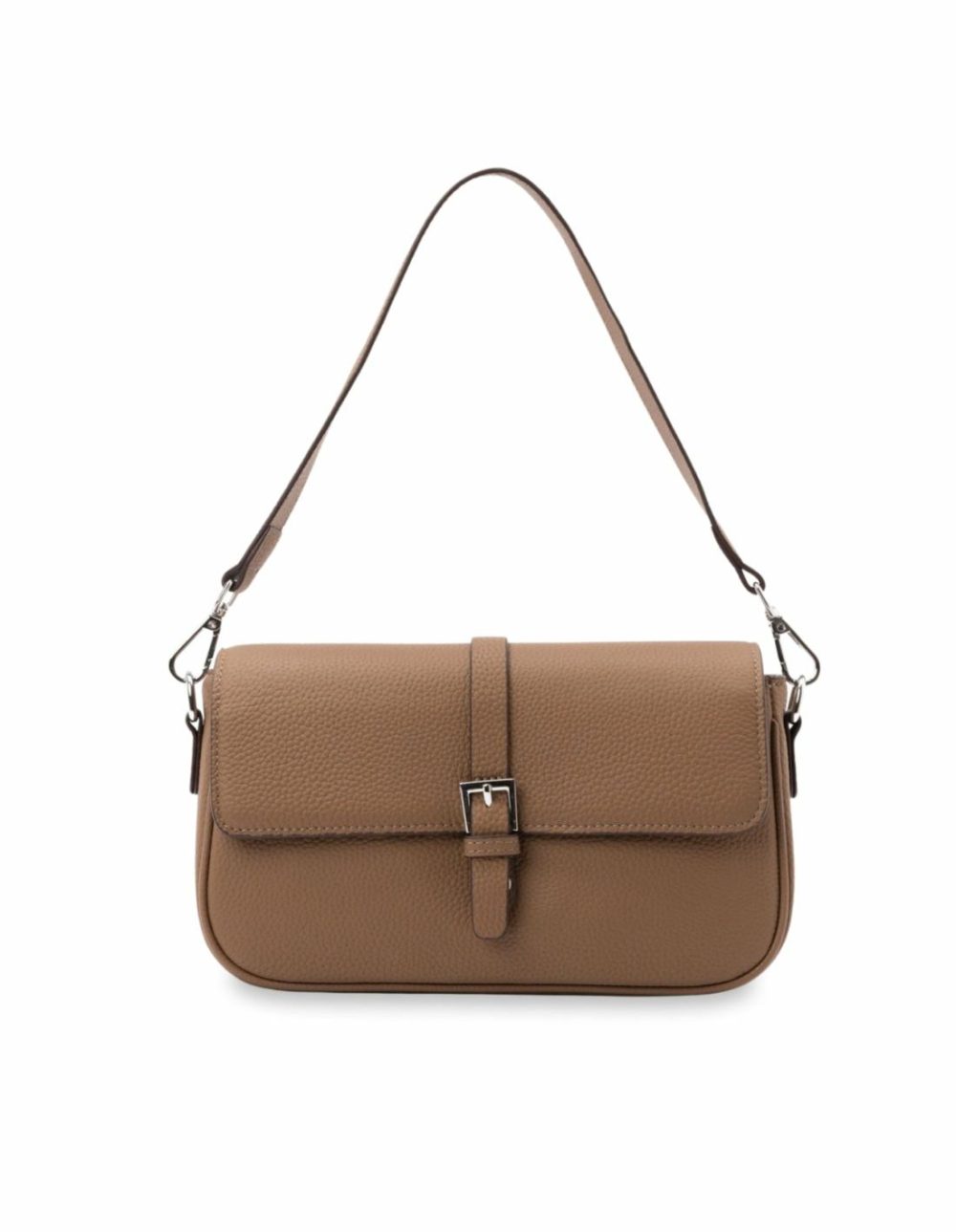 Julia Leather Crossbody Buckle Bag- Coffee Bags