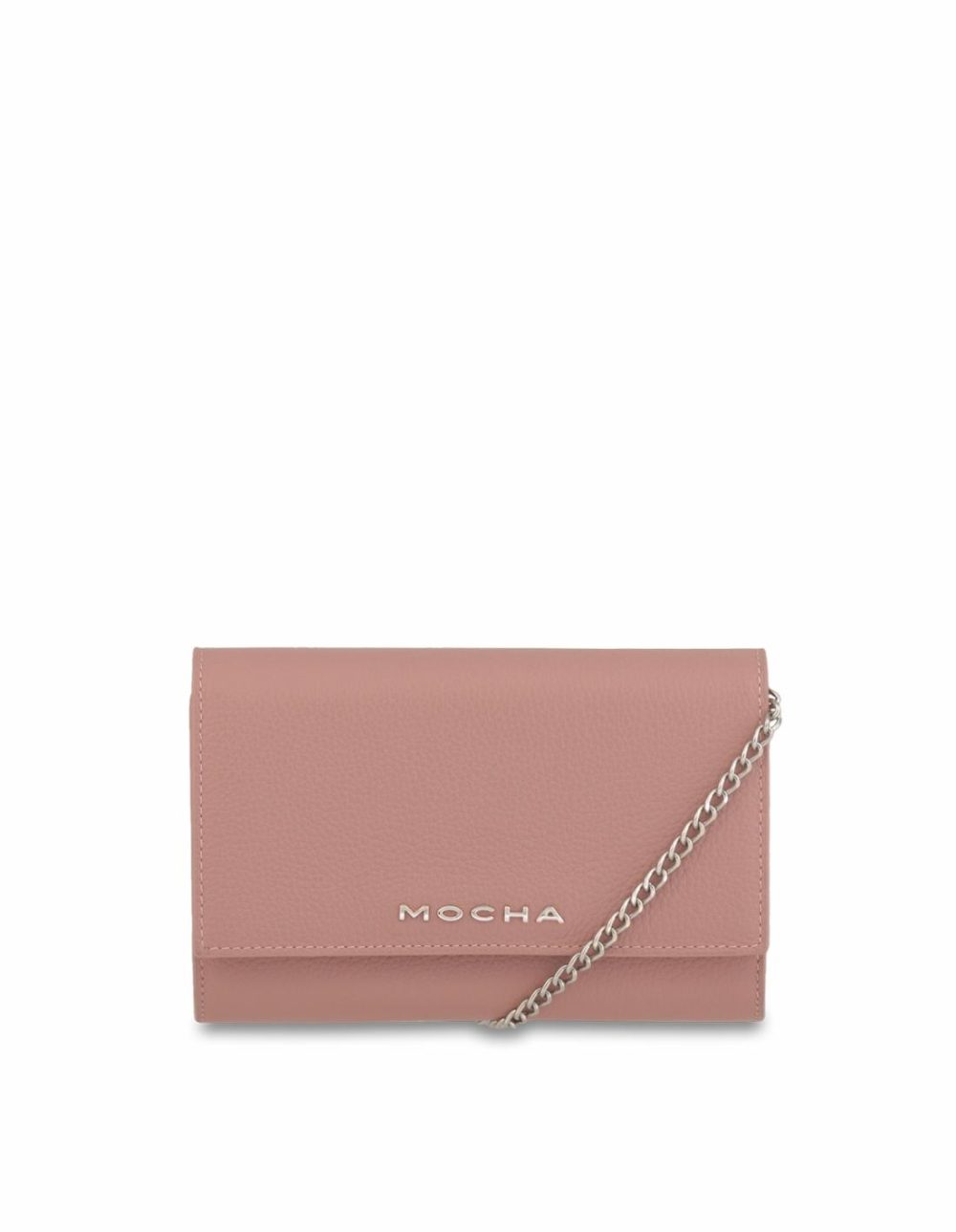 Khloe Chain Leather Crossbody – Dark Blush Bags