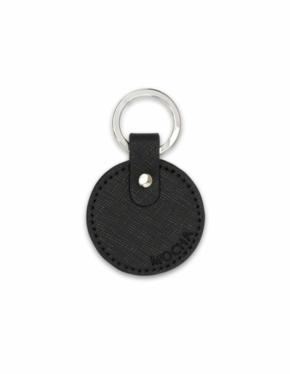 Kristin Leather Key Ring- Black Bags