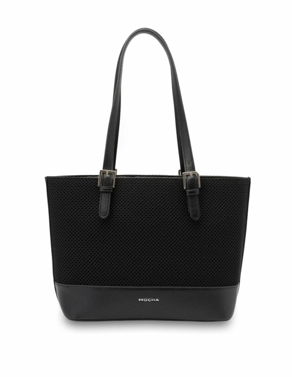 Layla Knitted Tote Bag – Black Bags