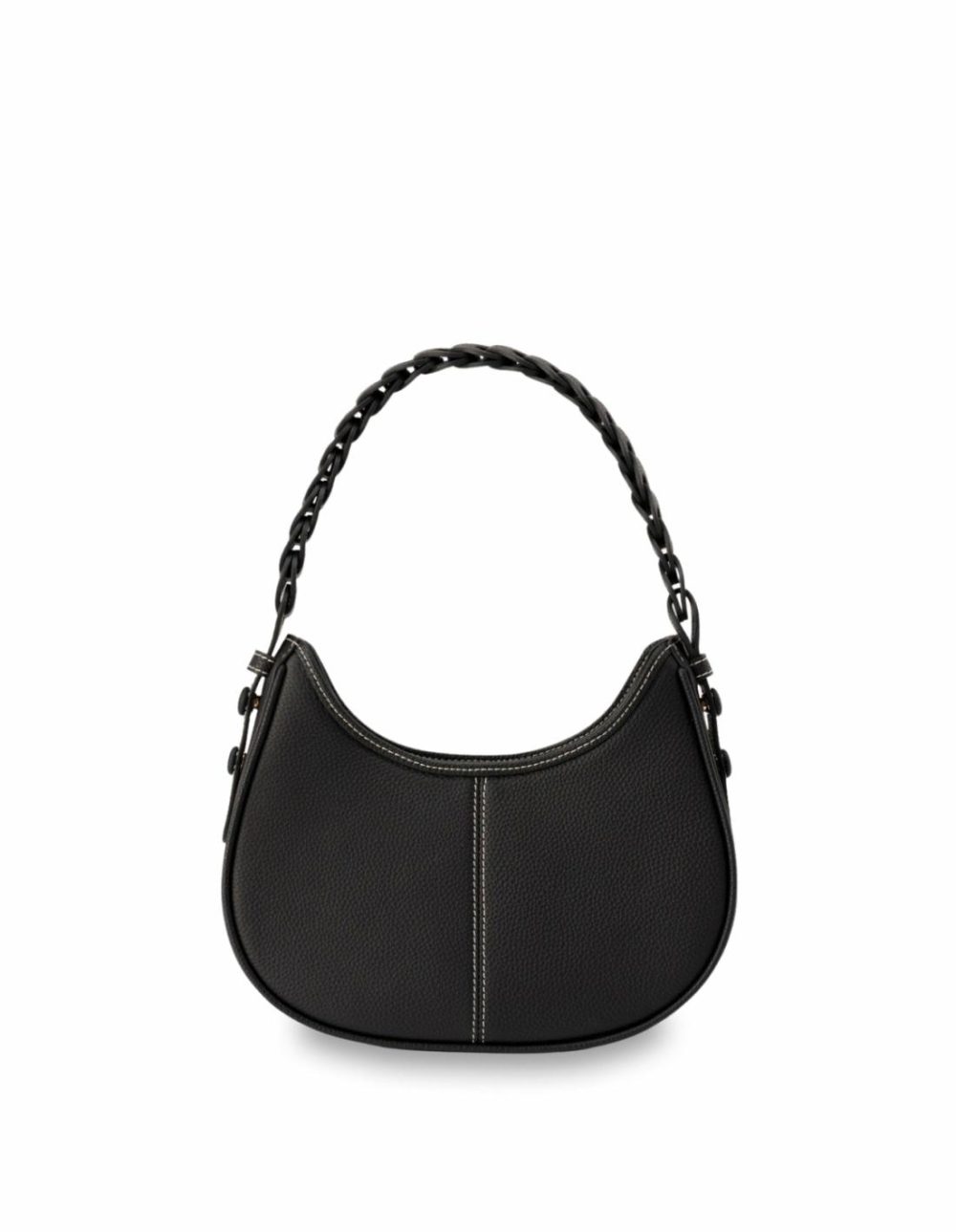 Lidia Leather Shoulder Bag- Black Bags