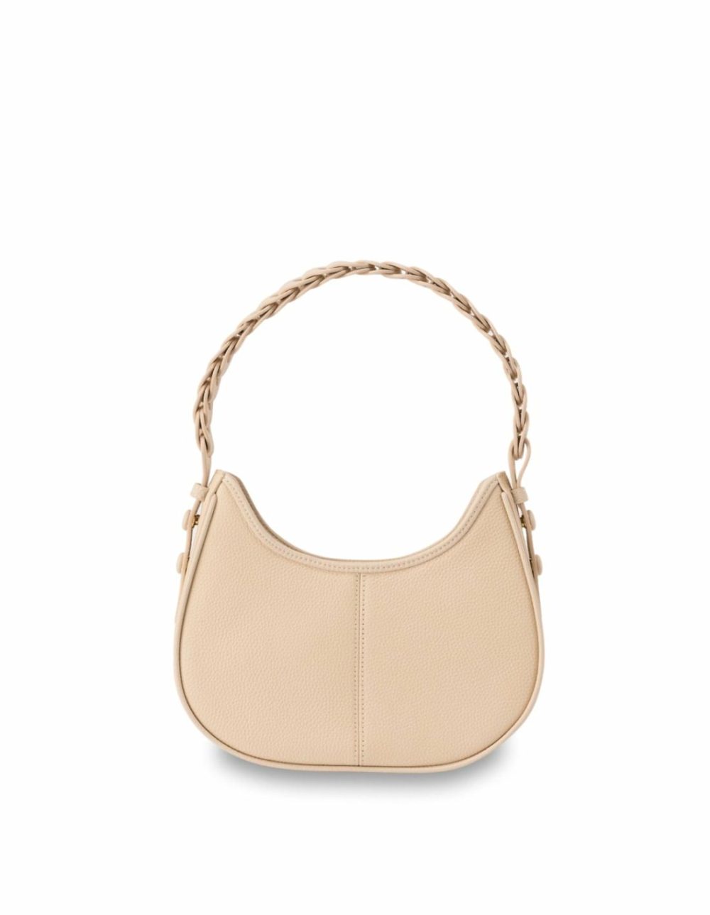 Lidia Leather Shoulder Bag- Cream Bags