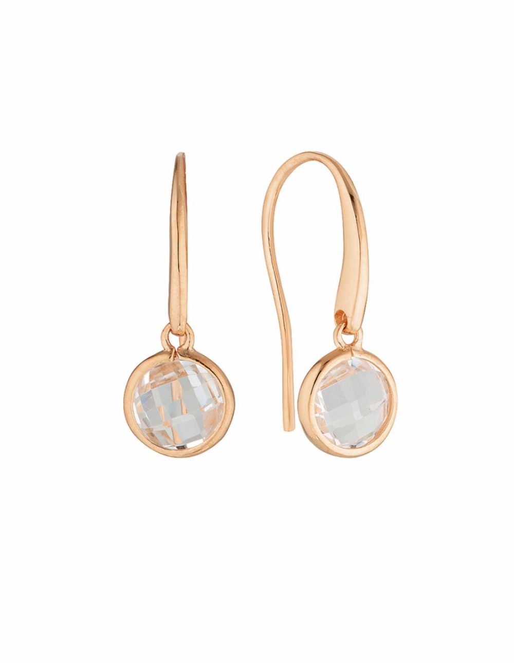 Lucent Small Hook Earrings – Rose Gold Earrings