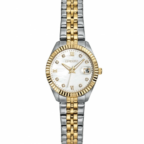 Mallory Petit Watch- Two Tone/White Face Accessories