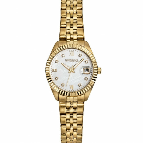 Mallory Petit Watch- Yellow Gold/White Face Accessories