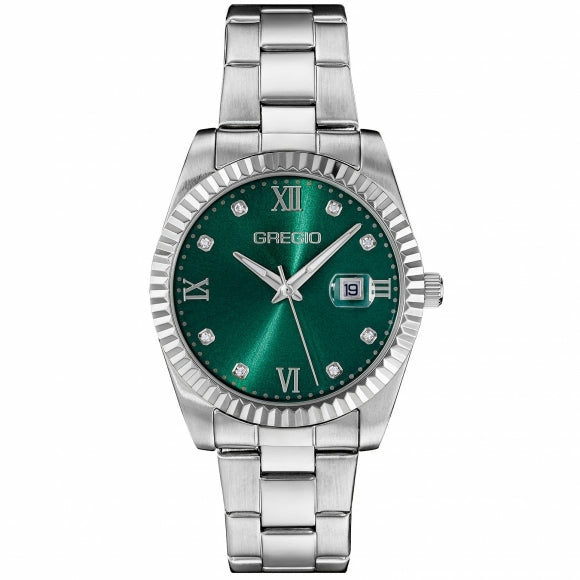 Mallory Watch- Silver/Green Accessories