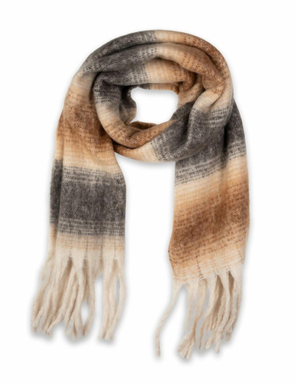 Marle Stripe Scarf- Brown/Black Accessories