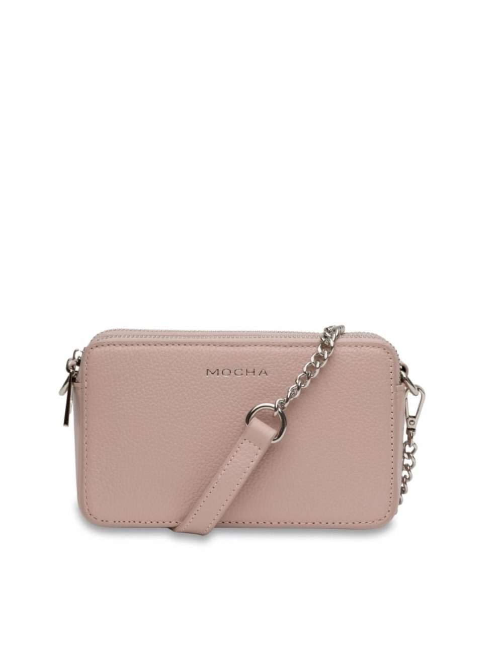 Mini Leather Chain Crossbody Bag – Blush Bags