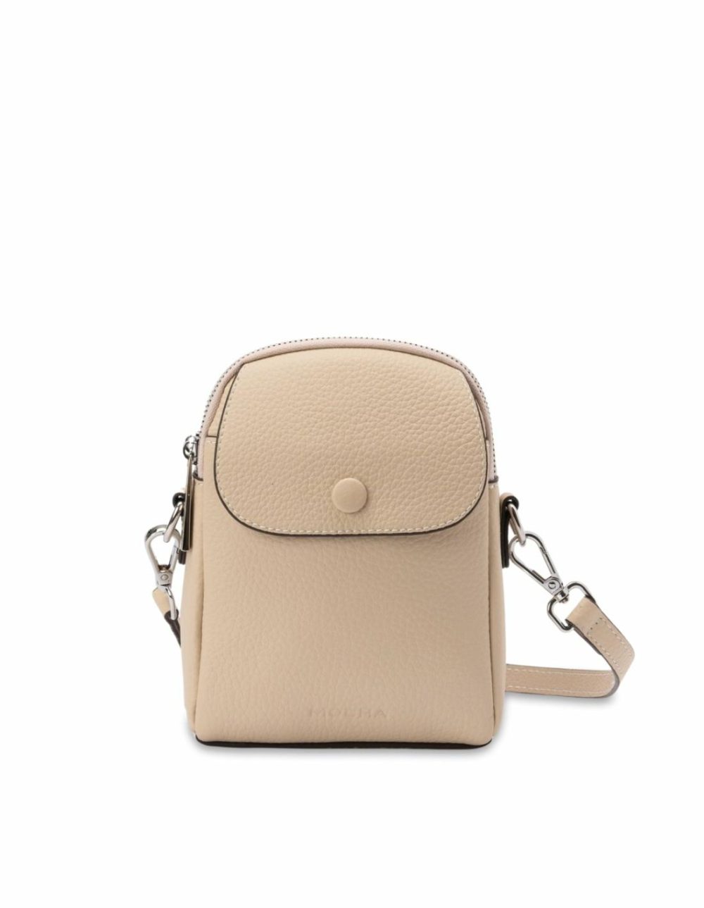 Miranda Leather Phone Crossbody Bag- Cream Bags