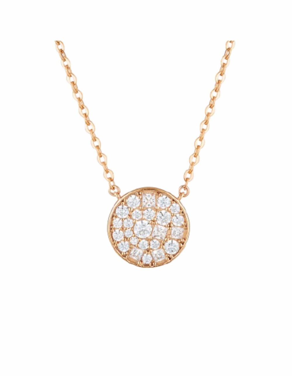 Mosaic Disc Pendant – Rose Gold Jewellery