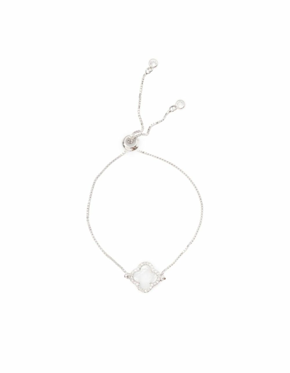 Mother-Of-Pearl Clover Bracelet – Silver Bracelets