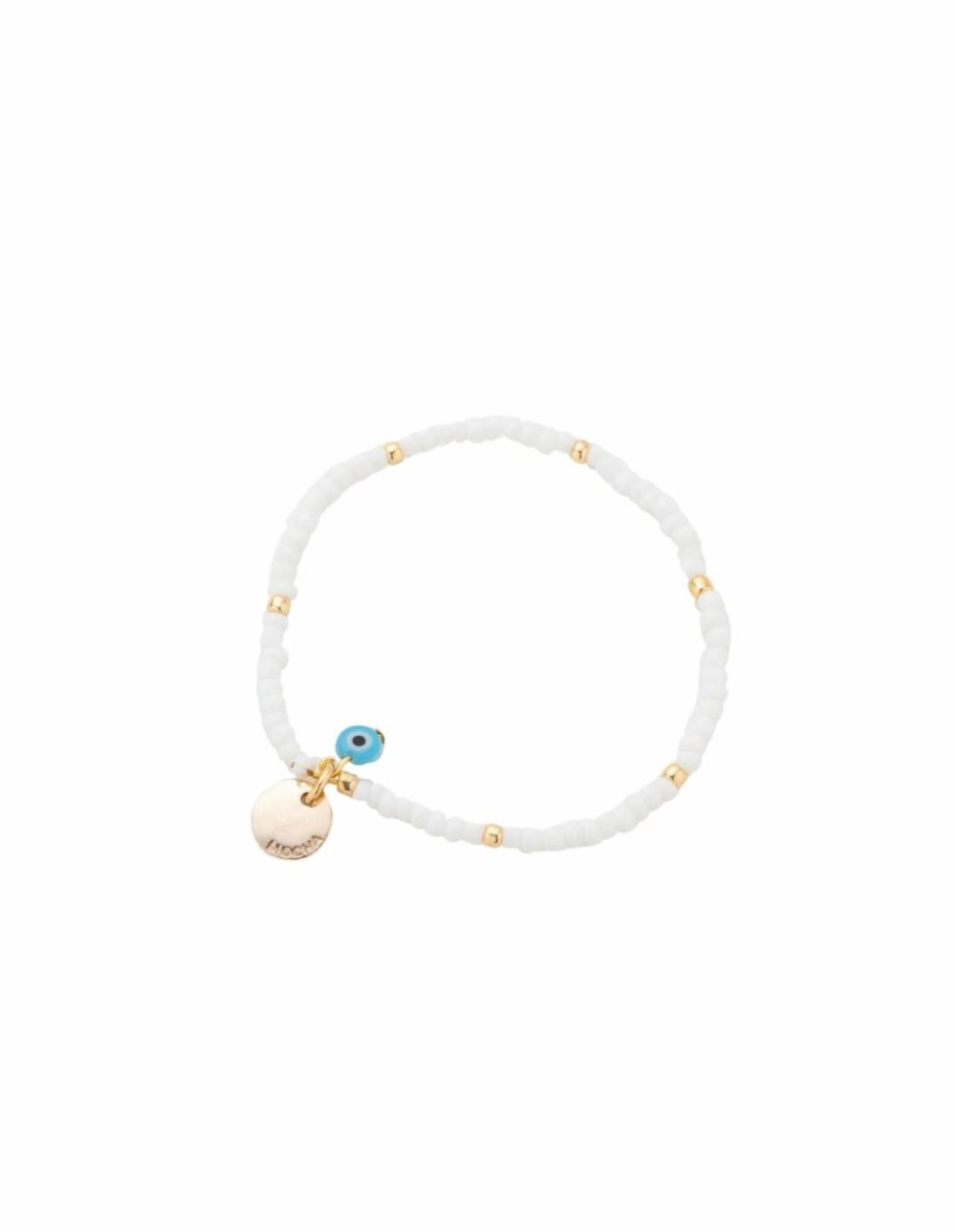 Mykonos Evil Eye Bracelet – White Bracelets