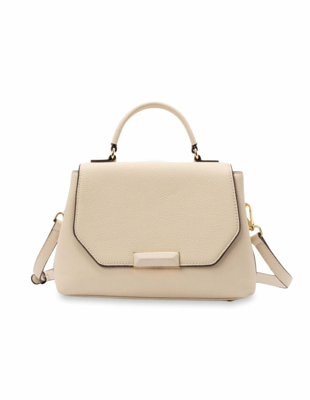 Nadine Leather Top Handle Crossbody Bag – Cream Bags