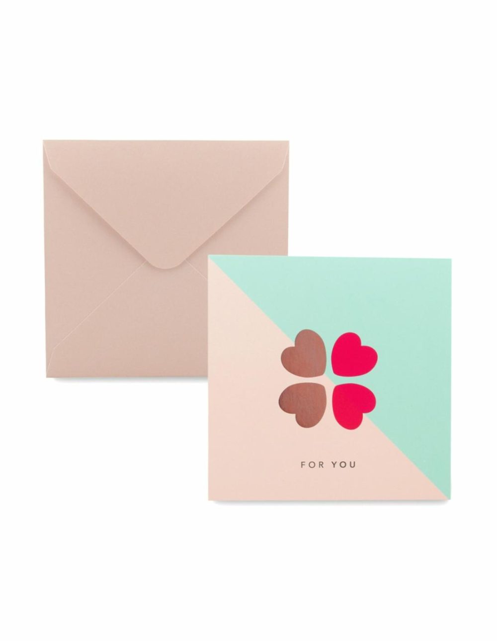 Nicki Square Greeting Cards- For You Clover Accessories