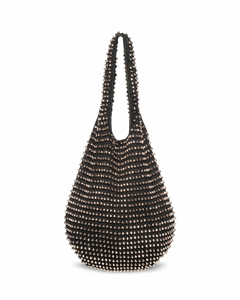 Original Beaded Bag- Black/Gold Bags