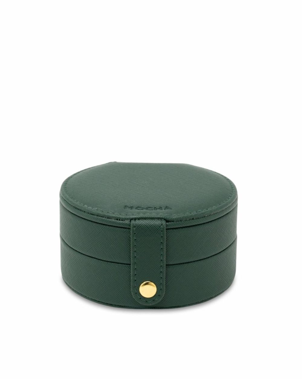 Round Double Layer Jewellery Case- Green Jewellery