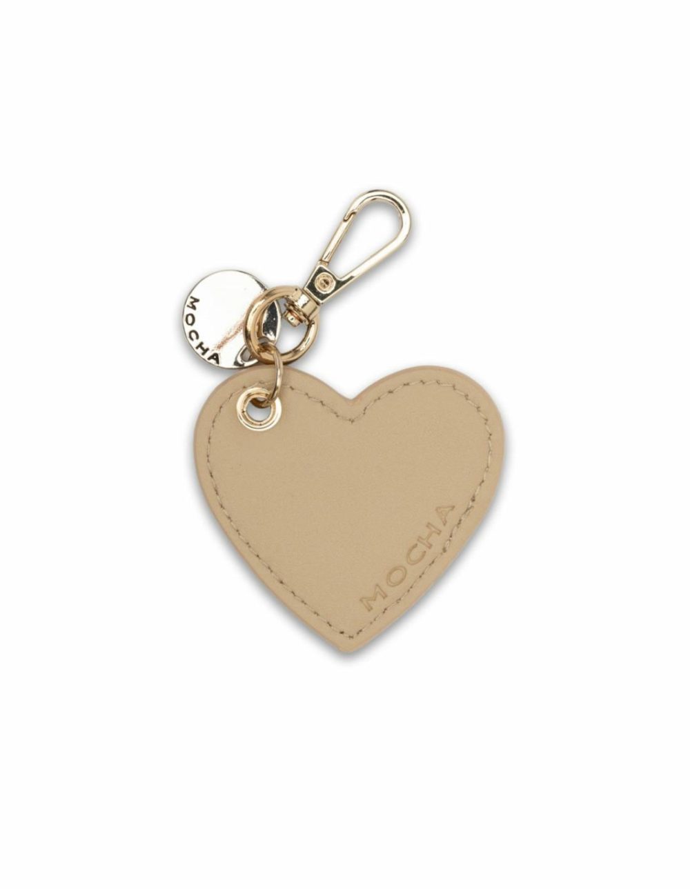 Savannah Heart Key Ring- Beige Accessories