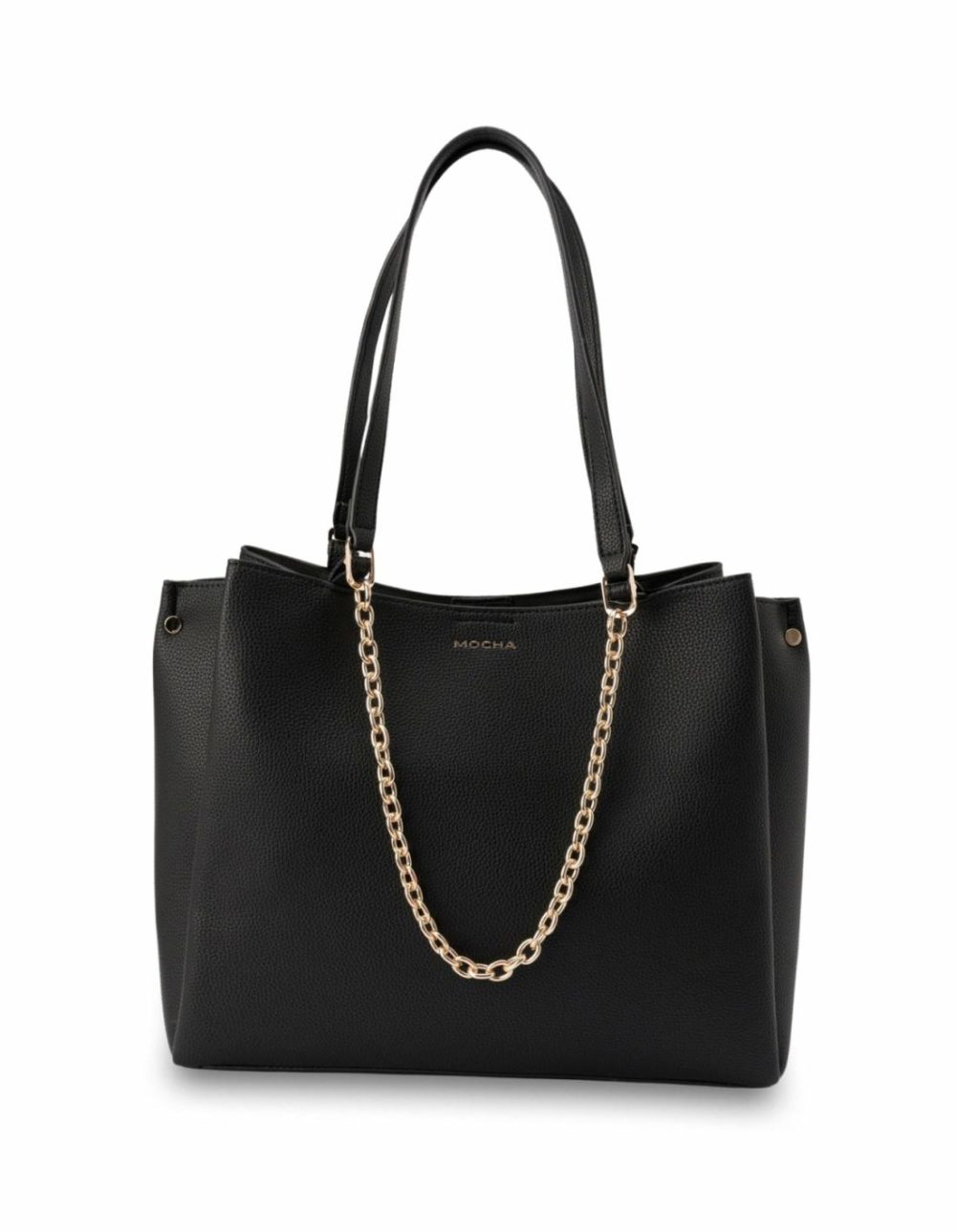 Sienna Stud Tote Bag – Black Bags