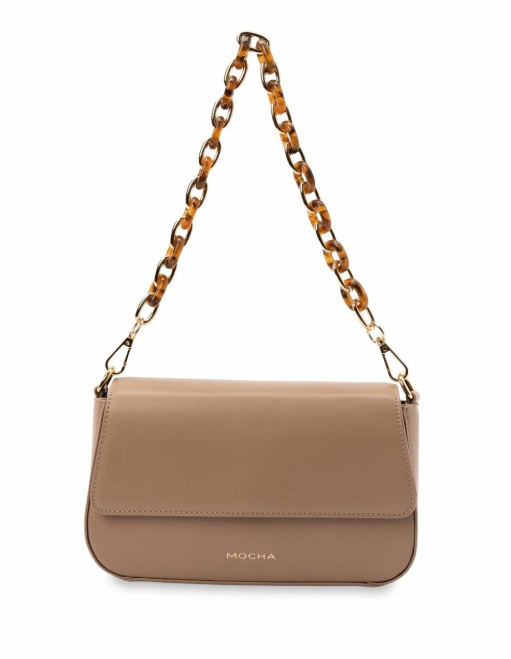 Sophie Tortoise Shell Chain Crossbody Bag- Neutral Bags