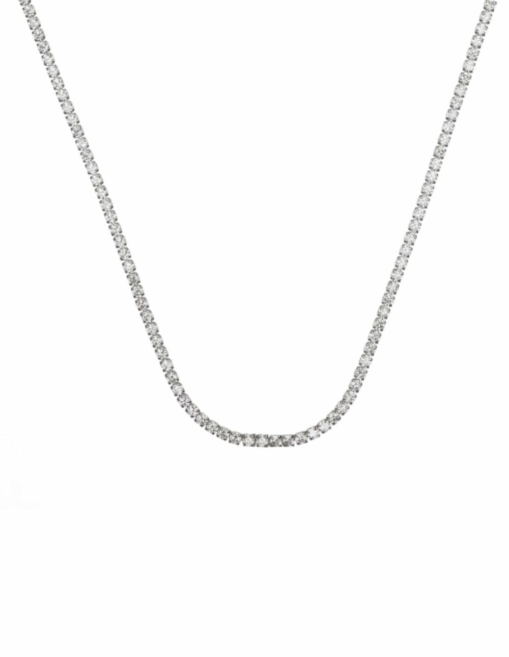 Sydney Soiree 2Mm Tennis Necklace 42Cm- Silver Jewellery